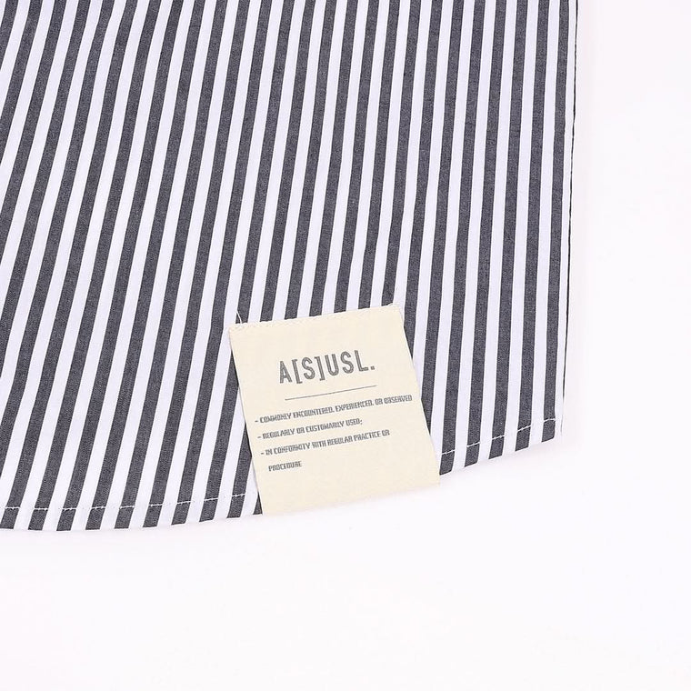 A[S]USL STRIPES FOUR POCKETS SHIRT-BLACK STRIPES