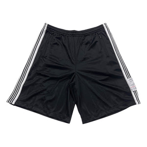 2ND CLOSET STRIPE SIDE SEAM SNAP BUTTON SHORTS-BLACK