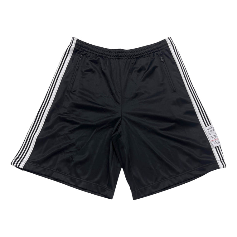 2ND CLOSET STRIPE SIDE SEAM SNAP BUTTON SHORTS-BLACK