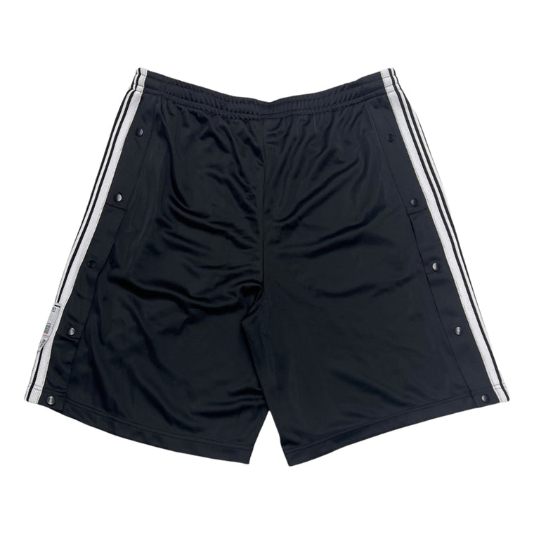 2ND CLOSET STRIPE SIDE SEAM SNAP BUTTON SHORTS-BLACK