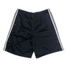 2ND CLOSET STRIPE SIDE SEAM SNAP BUTTON SHORTS-BLACK