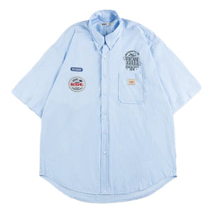 SCENE BY ICE FIRE STRIPES PATCH_SS // -BLUE/WHITE