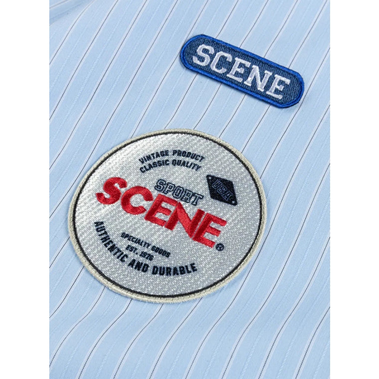 SCENE BY ICE FIRE STRIPES PATCH_SS // -BLUE/WHITE