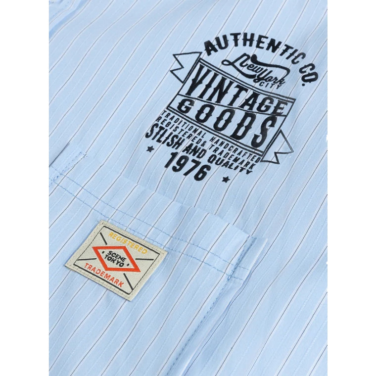 SCENE BY ICE FIRE STRIPES PATCH_SS // -BLUE/WHITE