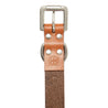 HOBO STUDDED ROLLER BUCKLE BELT COW LEATHER-CAMEL