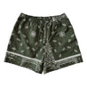 MADNESS SUMMER PAISLEY SHORTS-GREEN
