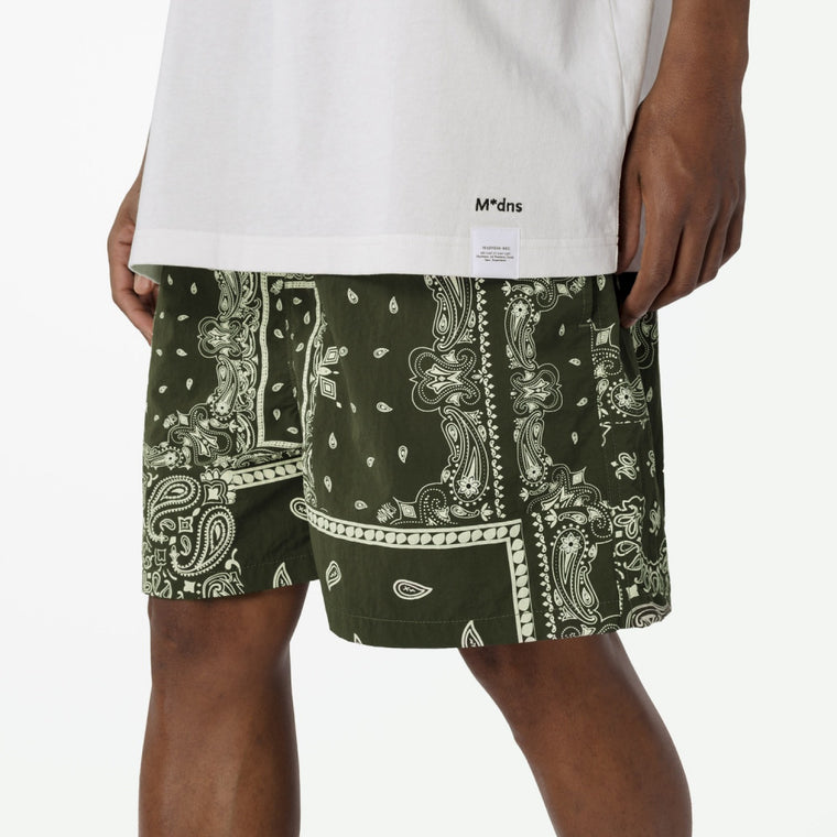 MADNESS SUMMER PAISLEY SHORTS-GREEN