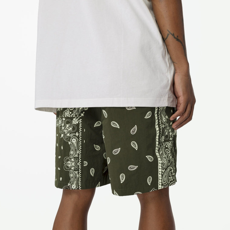 MADNESS SUMMER PAISLEY SHORTS-GREEN