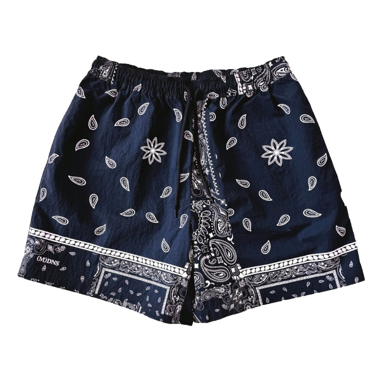 MADNESS SUMMER PAISLEY SHORTS-NAVY