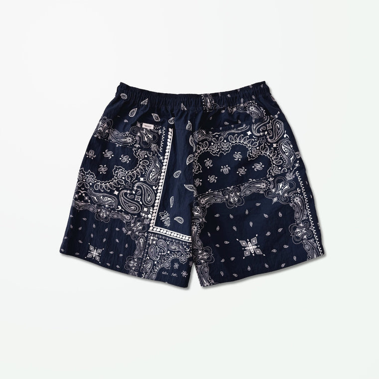 MADNESS SUMMER PAISLEY SHORTS-NAVY