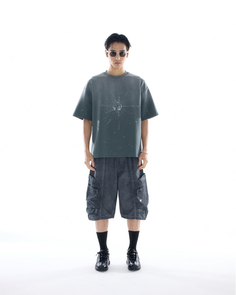 NINE POINT NINE "SUPERNOVA" S/S TEE-WASHED BLACK