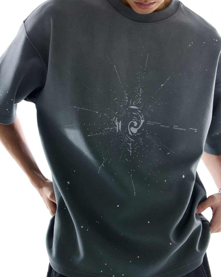 NINE POINT NINE "SUPERNOVA" S/S TEE-WASHED BLACK