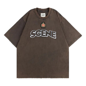 SCENE BY ICE FIRE SCENE FOOTBALL TEE //-TOGO BROWN
