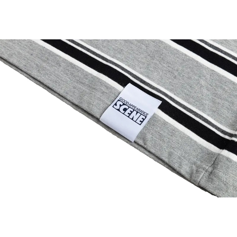 SCENE BY ICE FIRE SCENE STRIPES TEE-GREY/BLACK