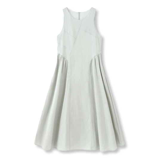 ESPRIT SLEEVELESS PANELED MIDI DRESS-ECRU