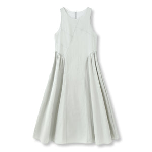 ESPRIT SLEEVELESS PANELED MIDI DRESS-ECRU