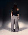 ROSEMAESE SLOUCHY OFF-SHOULDER CROP TEE-BLACK