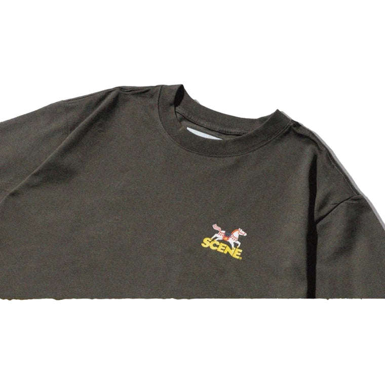 SCENE BY ICE FIRE SCENE HORSE CLASSIC TEE P-DARK GREY