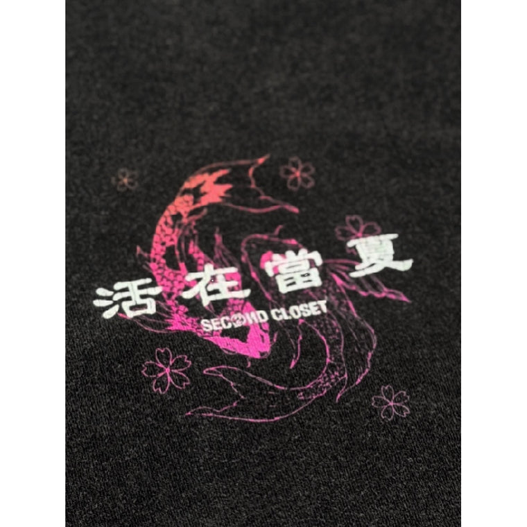 2ND CLOSET GOLDFISH STREET PRINTED T-SHIRT-BLACK