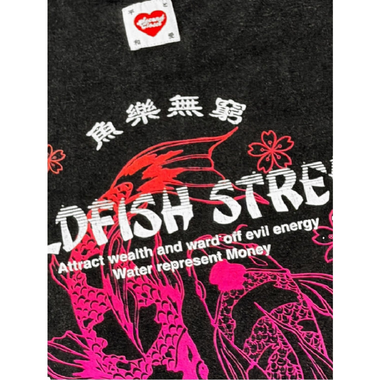 2ND CLOSET GOLDFISH STREET PRINTED T-SHIRT-BLACK