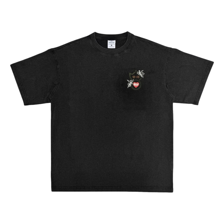 2ND CLOSET SOUVENIR WASHED T-SHIRT-BLACK