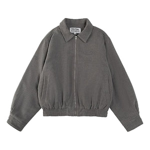 NEUTRAL SOCIETY WOOL TOUCH PADDING FLIGHT JACKET-GREY