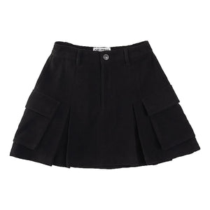 NEUTRAL SOCIETY WOOL TOUCH CARGO SKIRT-BLACK