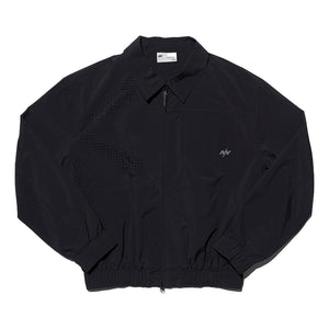 NINE POINT NINE SPIRAL LASER COACH JACKET-BLACK