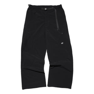 NINE POINT NINE SPIRAL LASER PANTS-BLACK