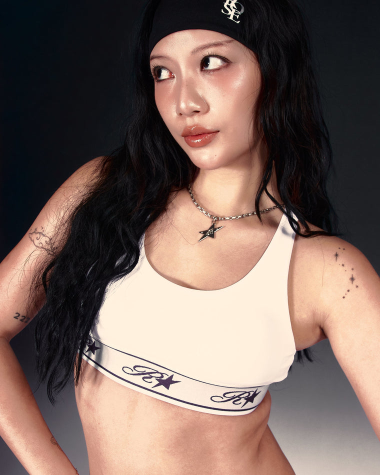 ROSEMAESE SPORTS STAR BRA SET-WHITE