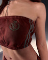 ROSEMAESE SPORTY STRAPLESS MINI TOP-RED