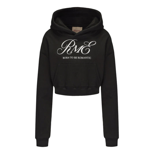 ROSEMAESE STREET MODE SHORT HOODIE-BLACK