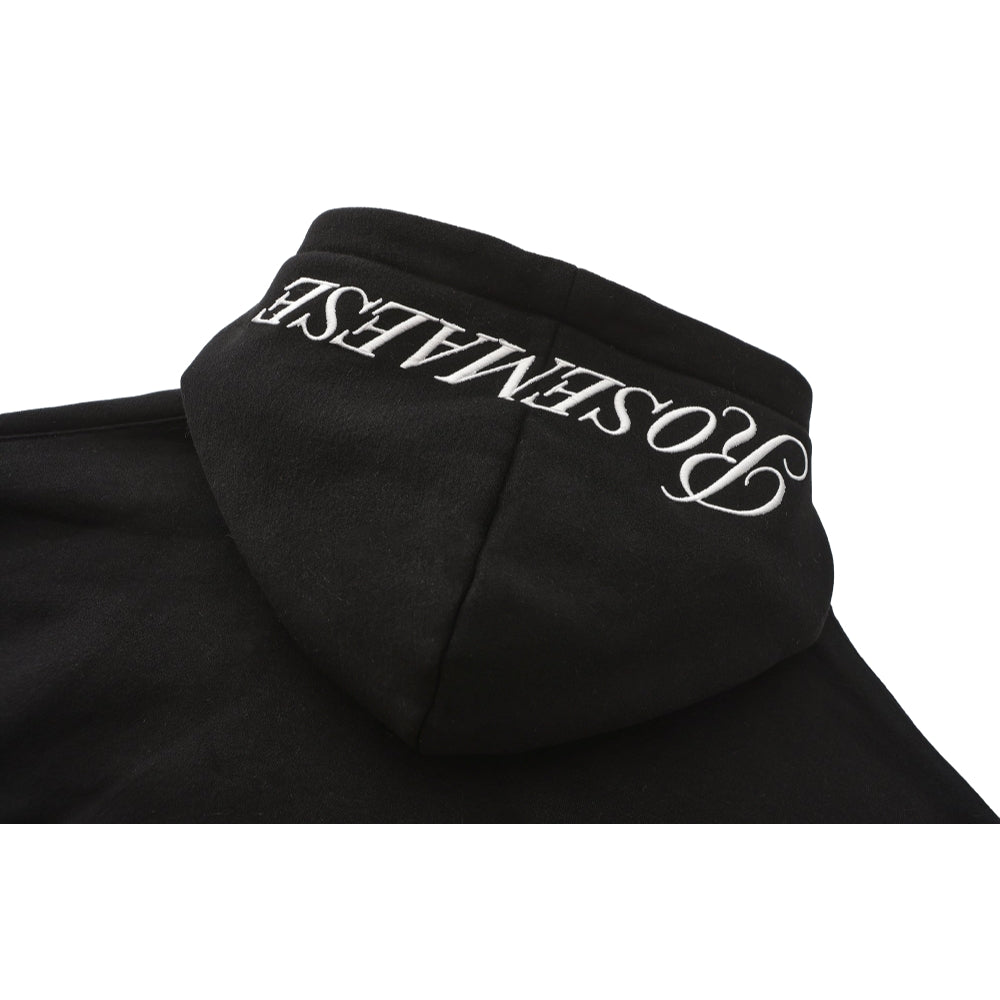 ROSEMAESE STREET MODE SHORT HOODIE-BLACK