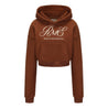 ROSEMAESE STREET MODE SHORT HOODIE-BROWN