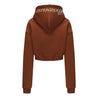 ROSEMAESE STREET MODE SHORT HOODIE-BROWN