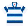 SUPREME STRIPE VELOUR POLO-WHITE