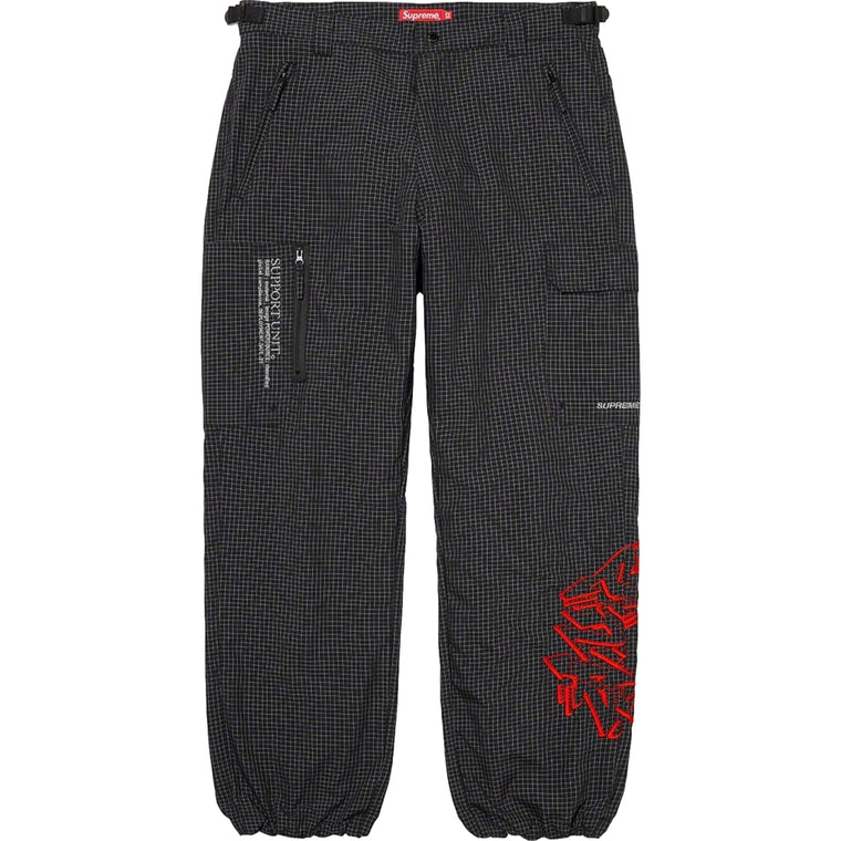 SUPREME SUPPORT NYLON RIPSTOP PANT-BLACK