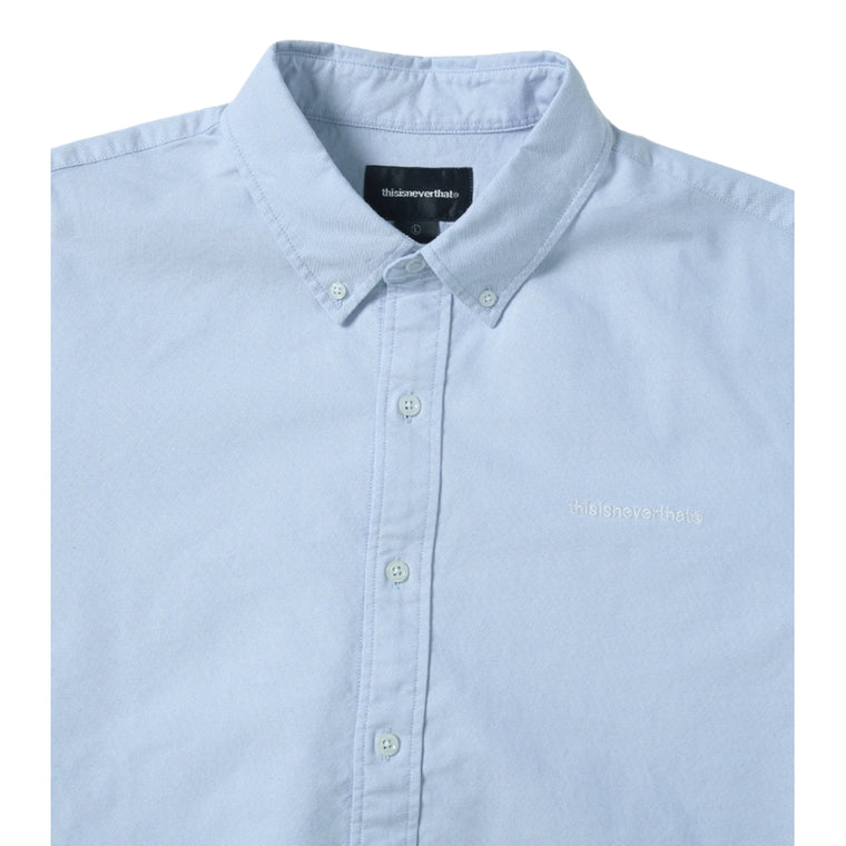 THIS IS NEVER THAT T-LOGO OXFORD SHIRT-BLUE