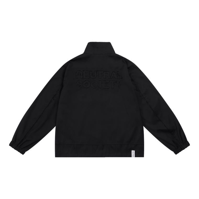NEUTRAL SOCIETY TAILORED COACH JACKET-BLACK