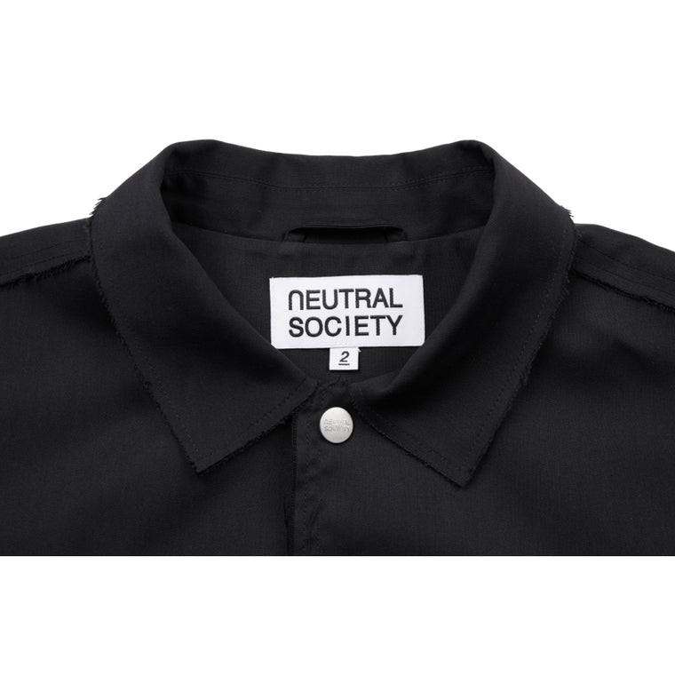 NEUTRAL SOCIETY TAILORED COACH JACKET-BLACK