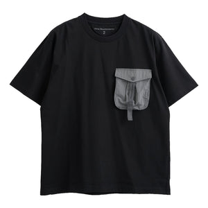 WHITE MOUNTAINEERING TAPE POCKET T-SHIRT-BLACK