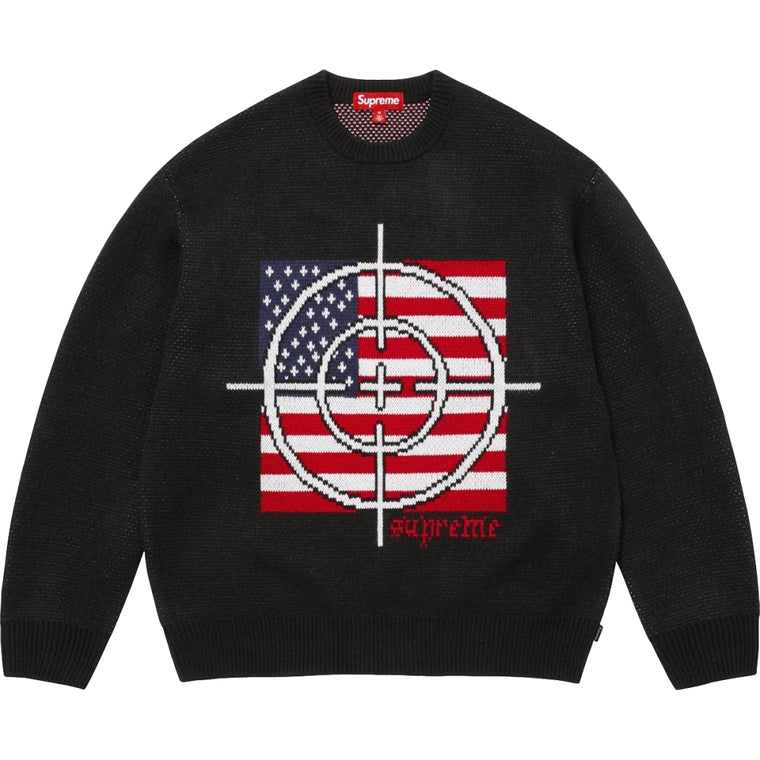 SUPREME TARGET SWEATER-BLACK