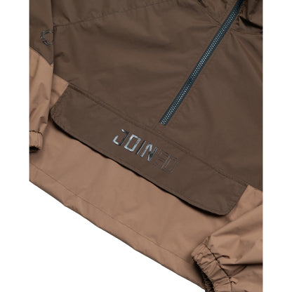 TEAMJOINED JOINED® INVICTUS WOMEN POCKET WINDBREAKER TOP-BROWN