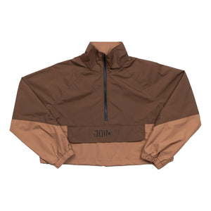 TEAMJOINED JOINED® INVICTUS WOMEN POCKET WINDBREAKER TOP-BROWN
