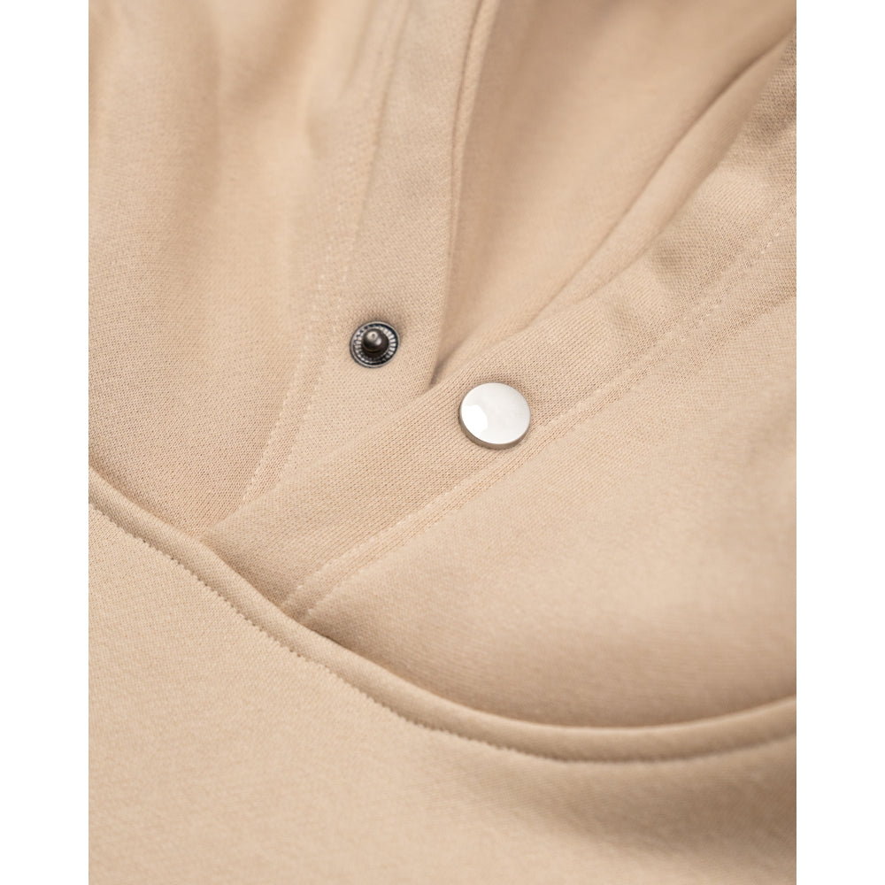 TEAMJOINED JOINED® LOGO FLEECE OVERSIZED HOODIE-KHAKI