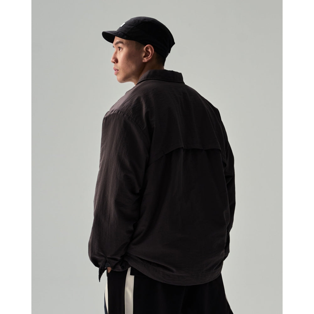 TEAMJOINED TECH LONG SLEEVES COACH SHIRT-DARK GREY