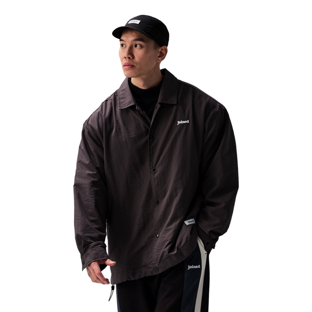 TEAMJOINED TECH LONG SLEEVES COACH SHIRT-DARK GREY