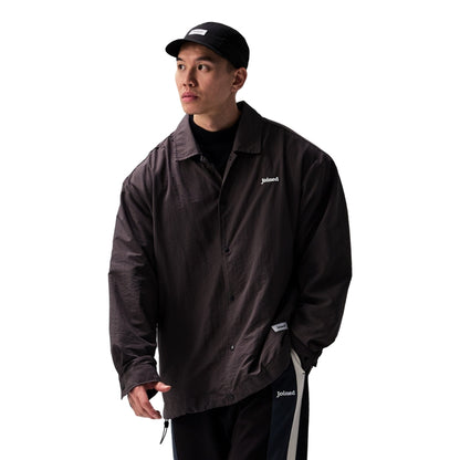 TEAMJOINED TECH LONG SLEEVES COACH SHIRT-DARK GREY