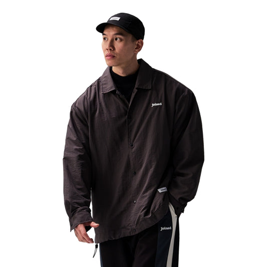 TEAMJOINED TECH LONG SLEEVES COACH SHIRT-DARK GREY