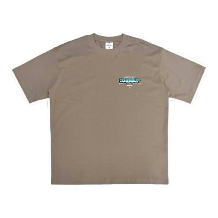 2ND CLOSET TECHNO COMMUNITY CENTER T-SHIRT-BEIGE